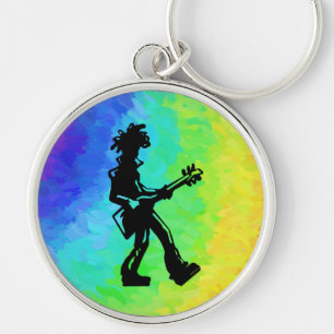 New York Boogie Nights Guitar Rainbow Sleutelhanger