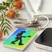 New York Boogie Nights Guitar Rainbow Sleutelhanger (Voorkant Rechts)