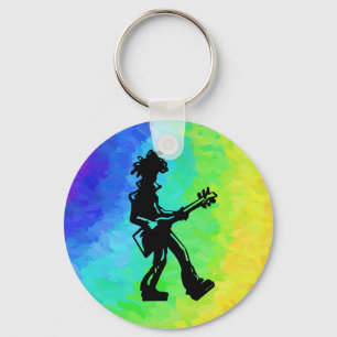 New York Boogie Nights Guitar Rainbow Sleutelhanger