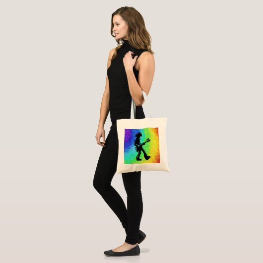 New York Boogie Nights Guitar Rainbow Tote Bag (Voorkant (model))