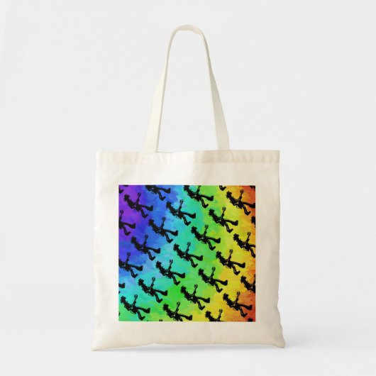 New York Boogie Nights Guitar Rainbow Tote Bag (Voorkant)