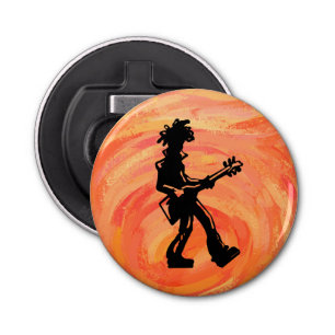 New York Boogie Nights Guitar Sinaasappel Button Flesopener