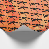 New York Boogie Nights Guitar Sinaasappel Cadeaupapier (Hoek)