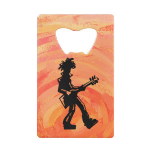 New York Boogie Nights Guitar Sinaasappel Creditkaart Flessenopener