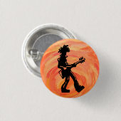 New York Boogie Nights Guitar Sinaasappel Ronde Button 3,2 Cm (Voorkant /achterkant)