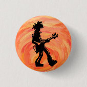 New York Boogie Nights Guitar Sinaasappel Ronde Button 3,2 Cm (Voorkant)