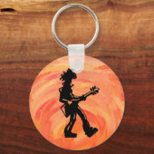 New York Boogie Nights Guitar Sinaasappel Sleutelhanger (Voorkant)