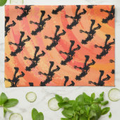 New York Boogie Nights Guitar Sinaasappel Theedoek (Gevouwen)