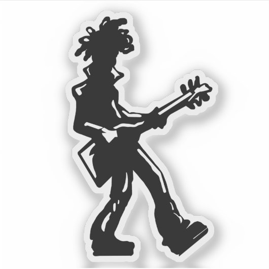 New York Boogie Nights Gutiar Player Sticker (Voorkant)