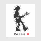 New York Boogie Nights Gutiar Player Sticker (Vel)
