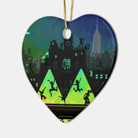 New York Boogie Nights Keramisch Ornament (Links)