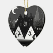 New York Boogie Nights Keramisch Ornament (Links)