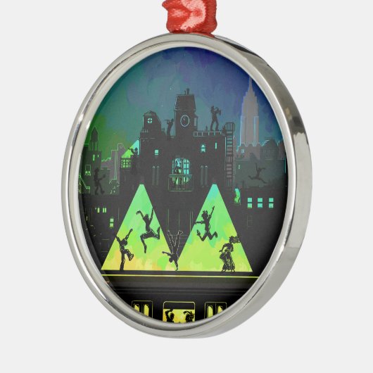 New York Boogie Nights Metalen Ornament (Links)