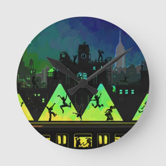 New York Boogie Nights Ronde Klok (Voorkant)