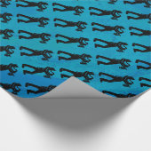 New York Boogie Nights Saxophone Blue Cadeaupapier (Hoek)