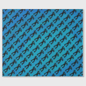 New York Boogie Nights Saxophone Blue Cadeaupapier (Vlak)