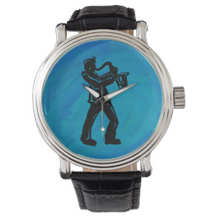 New York Boogie Nights Saxophone Blue Horloge