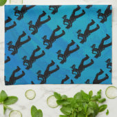 New York Boogie Nights Saxophone Blue Theedoek (Gevouwen)