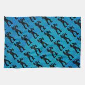 New York Boogie Nights Saxophone Blue Theedoek (Horizontaal)