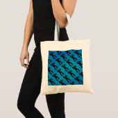 New York Boogie Nights Saxophone Blue Tote Bag (Voorkant (product))
