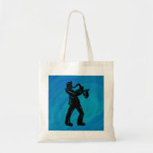 New York Boogie Nights Saxophone Blue Tote Bag (Voorkant)
