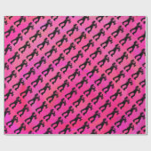 New York Boogie Nights Saxophone Hot Pink Cadeaupapier (Vlak)
