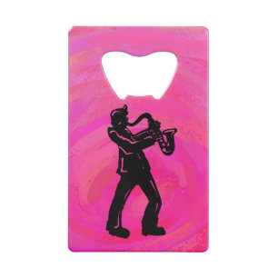 New York Boogie Nights Saxophone Hot Pink Creditkaart Flessenopener