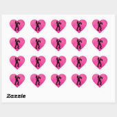 New York Boogie Nights Saxophone Hot Pink Hart Sticker (Vel)