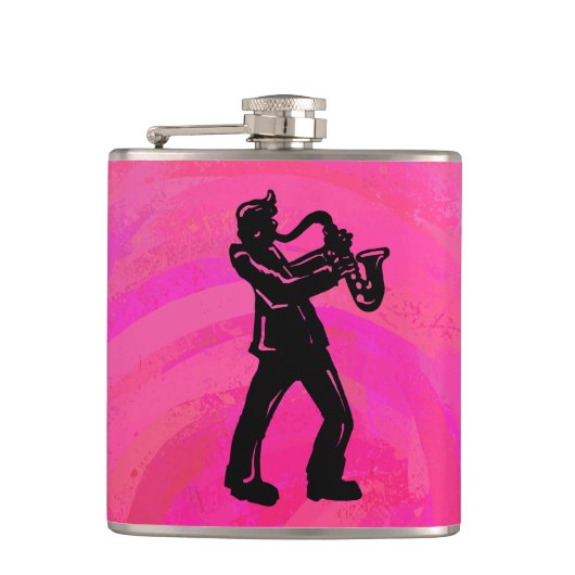 New York Boogie Nights Saxophone Hot Pink Heupfles (Voorkant)