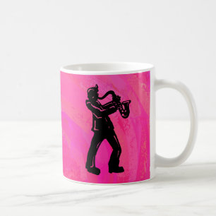 New York Boogie Nights Saxophone Hot Pink Koffiemok