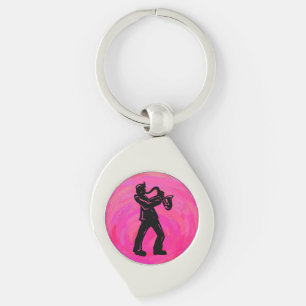 New York Boogie Nights Saxophone Hot Pink Sleutelhanger