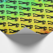 New York Boogie Nights Saxophone Rainbow Cadeaupapier (Hoek)