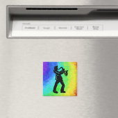New York Boogie Nights Saxophone Rainbow Magneet (Insitu (Vaatwasser))