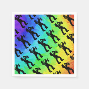 New York Boogie Nights Saxophone Rainbow Servetten
