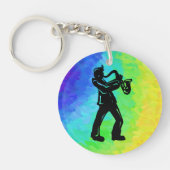 New York Boogie Nights Saxophone Rainbow Sleutelhanger (Voorkant)