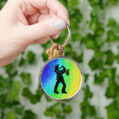 New York Boogie Nights Saxophone Rainbow Sleutelhanger (Hand)