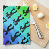 New York Boogie Nights Saxophone Rainbow Theedoek (Quarter Fold)