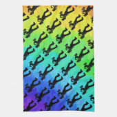 New York Boogie Nights Saxophone Rainbow Theedoek (Verticaal)