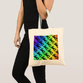 New York Boogie Nights Saxophone Rainbow Tote Bag (Voorkant (product))