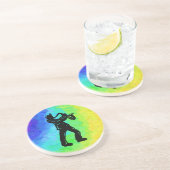 New York Boogie Nights Saxophone Rainbow Zandsteen Onderzetter (Zijkant)