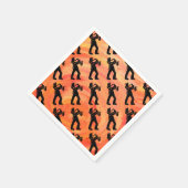 New York Boogie Nights Saxophone Sinaasappel Servetten (Hoek)