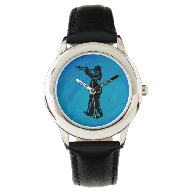 New York Boogie Nights Trumpet Blue Horloge (Voorkant)