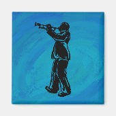 New York Boogie Nights Trumpet Blue Magneet (Voorkant)