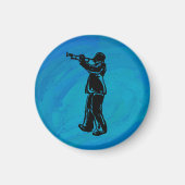 New York Boogie Nights Trumpet Blue Magneet (Voorkant)