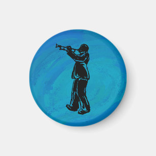 New York Boogie Nights Trumpet Blue Magneet