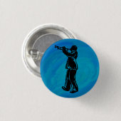 New York Boogie Nights Trumpet Blue Ronde Button 3,2 Cm (Voorkant /achterkant)