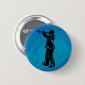New York Boogie Nights Trumpet Blue Ronde Button 5,7 Cm (Voorkant /achterkant)