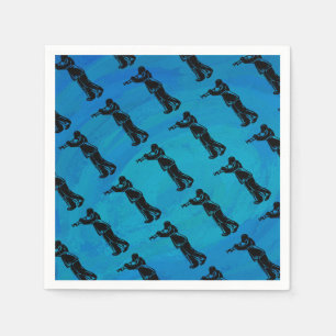 New York Boogie Nights Trumpet Blue Servetten