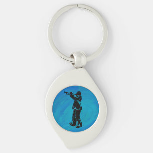New York Boogie Nights Trumpet Blue Sleutelhanger