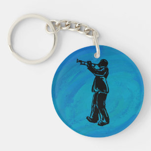 New York Boogie Nights Trumpet Blue Sleutelhanger